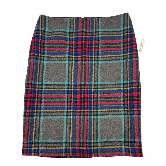 Talbots Wool Blend A-Line Plaid Skirt size 10 - Picture 1 of 8